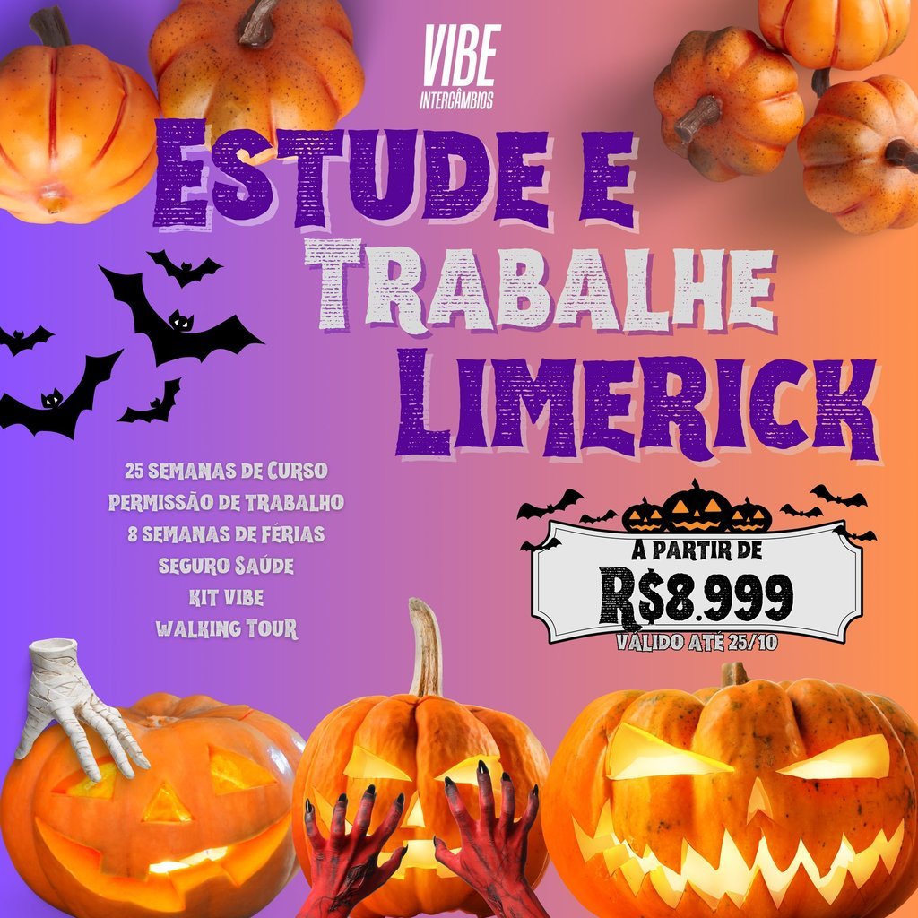 Última Chamada: Aproveite a Promoção de Halloween da Vibe Intercâmbios!